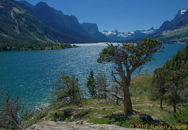 Summer on St Mary Lake in Glacier National Park