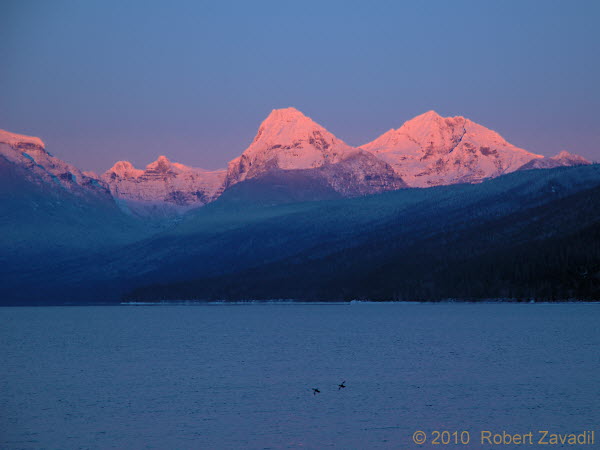 Photo of Alpenglow and Lake McDonald