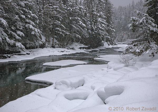 Photo of Winter on McDonald Creek in Glacier National Park